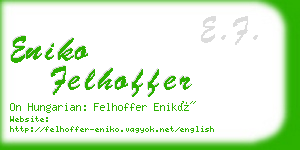 eniko felhoffer business card